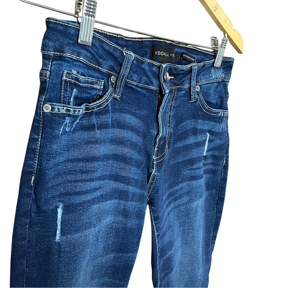 Kendall + Kylie Ultra Babe Skinny Jeans 25 Dark Wash Blue Distressed - Picture 12 of 16